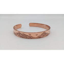 Bracelet pur cuivre Montagne 0.9cm