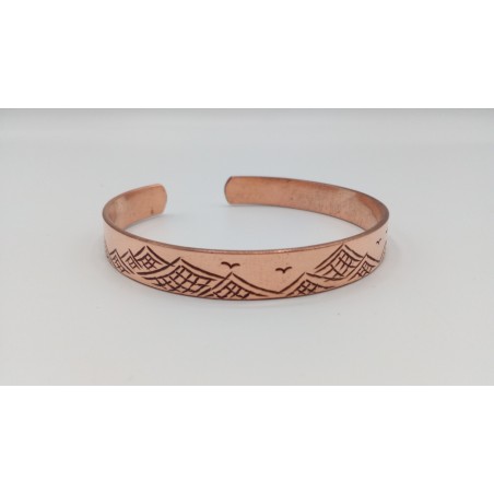 Bracelet pur cuivre Montagne 0.9cm Bracelet pur cuivre Montagne 0.9cm