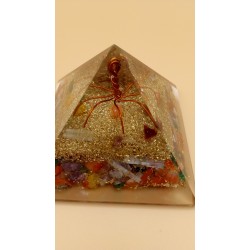 Orgonite Pyramide  Métatron chakra