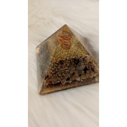 Orgonite Pyramide multi Tourmaline 75mm