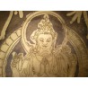Bol chantant Tibétain 7 métaux gravé 870grs Chenrezig