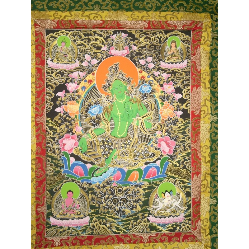 Thangka Tara verte Tangka 120x68cm