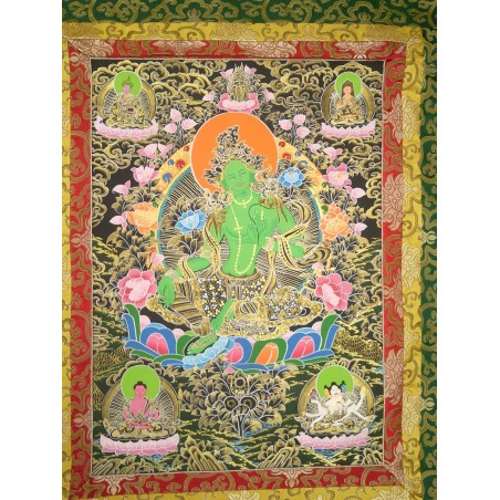 Thangka Tara verte Tangka 120x68cm