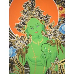 Thangka Tara verte Tangka 120x68cm