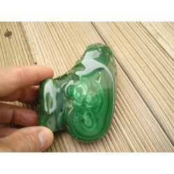 Malachite pure brute polie...