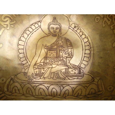 Bol chantant Tibétain 7 métaux 764grs Shakyamuni