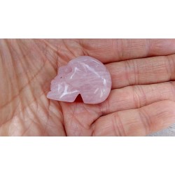 Crâne en Quartz rose 38.7mm