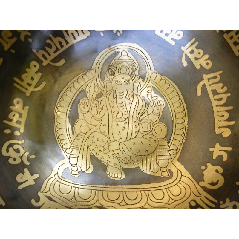 Bol chantant Tibétain 7 métaux 625grs Ganesh