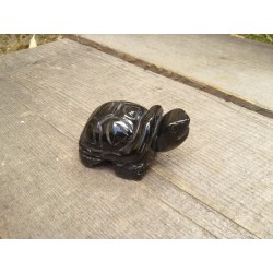 Tortue en Obsidienne noire 5cm