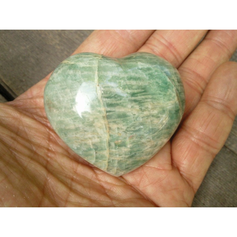 Coeur en Amazonite 104grs 54mm