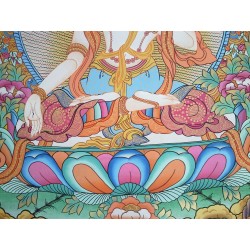 Thangka Tara Blanche 125x69cm Tangka