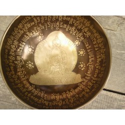 Bol chantant Tibétain 7 métaux 688grs Shakyamuni