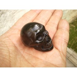 Crâne en Obsidienne noire 39mm