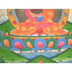 Thangka Tibétain Bouddha Amitabha 80x48cm Tangka