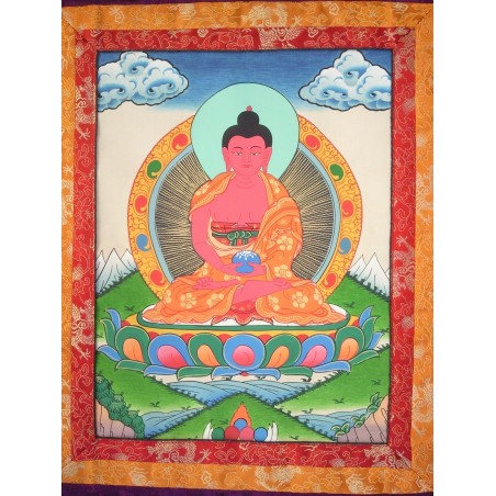 Thangka Tibétain Bouddha Amitabha 80x48cm Tangka