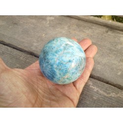 Sphère en Apatite bleue 392grs 62mm