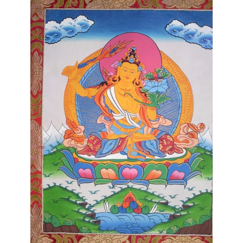 Thangka Bouddha Manjushri ( Manjushree) Tangka 82x50cm