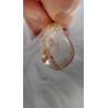 Pendentif goutte en Quartz rutile doré