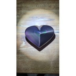 Coeur en Obsidienne Oeil Céleste 178grs 72mm