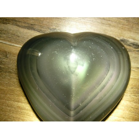Coeur en Obsidienne Oeil Céleste 142grs 69mm