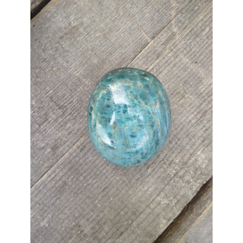 Galet en Apatite bleue 162grs 56mm