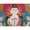 Thangka bouddha Chenrezig 82x50cm Tangka Tchenrezi