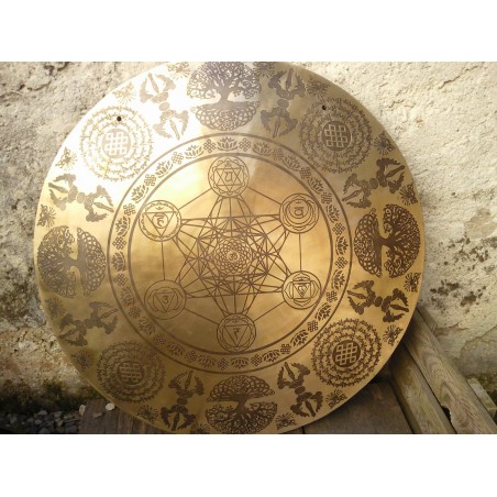 Gong Tibétain 7 métaux 3065grs 51cm Métatron