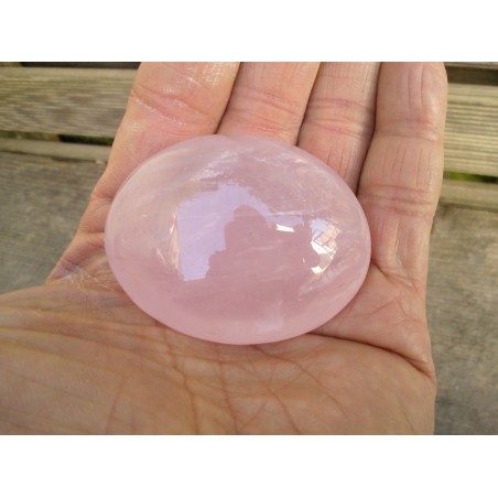 Galet Quartz rose 86grs 56mm