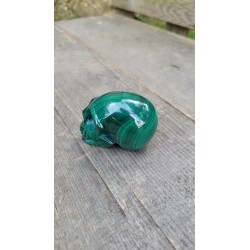 Crâne en pure Malachite extra 5.5cm 172grs