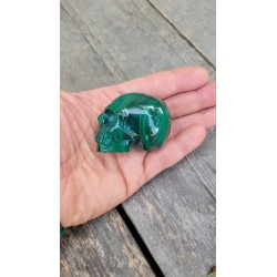 Crâne en pure Malachite extra 5.5cm 172grs