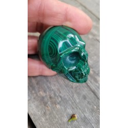 Crâne en pure Malachite extra 5.5cm 172grs