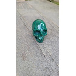 Crâne en pure Malachite...