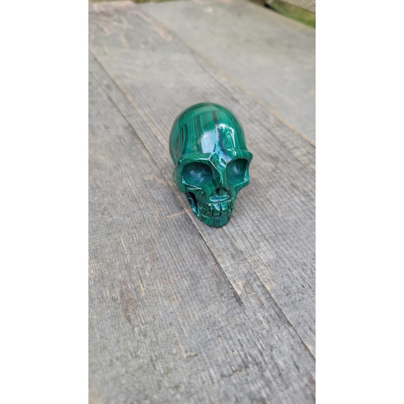 Crâne en pure Malachite extra 5.5cm 172grs