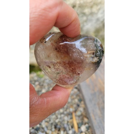 Coeur en Lodolite ou Quartz Chaman (Garden) 67mm 156grs