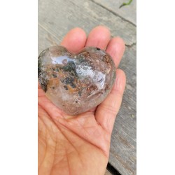 Coeur en Lodolite ou Quartz Chaman (Garden) 67mm 156grs