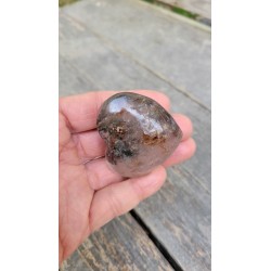 Coeur en Lodolite ou Quartz Chaman (Garden) 53mm 79grs