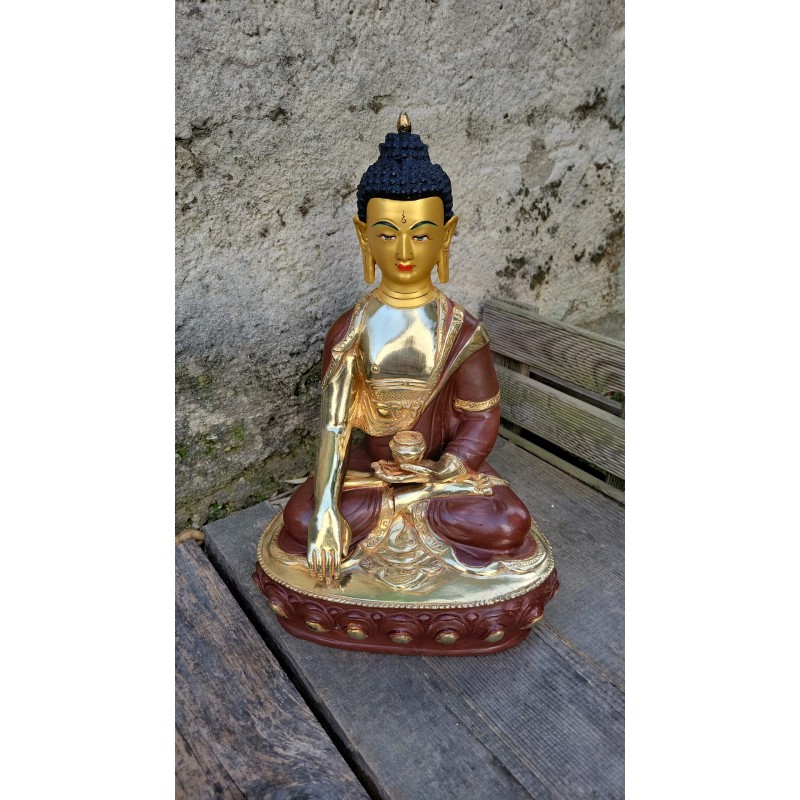 statue bouddha shakyamuni or népal