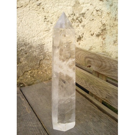 Pointe obelisque polie Cristal de Roche 925grs 25cm