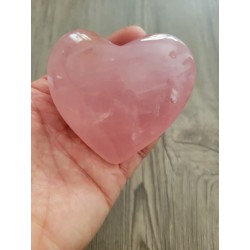 Coeur en Quartz rose 266grs 83mm