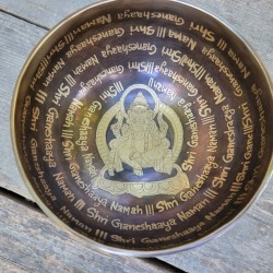 Bol Tibétain chantant 7 métaux Ganesh 860grs