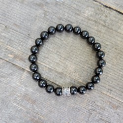 Bracelet en Spinelle noire 8mm