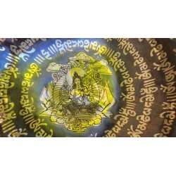 Bol chantant Tibétain 7 métaux 835grs gravé Tara verte