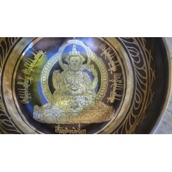Bol chantant Tibétain 7 métaux 1246grs Chenrezig
