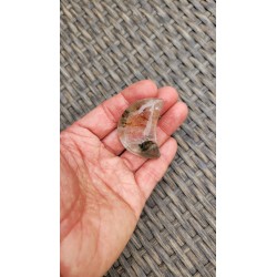 Lune en Lodolite ou Quartz Chamane (Garden) 50mm 48grs