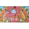 Thangka Bouddha Vajrasattva et Shakti Tangka 88x50cm