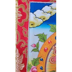 Thangka Bouddha Vajrasattva et Shakti Tangka 88x50cm