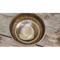 Bol chantant Tibétain 7 métaux 1115grs Tara Verte