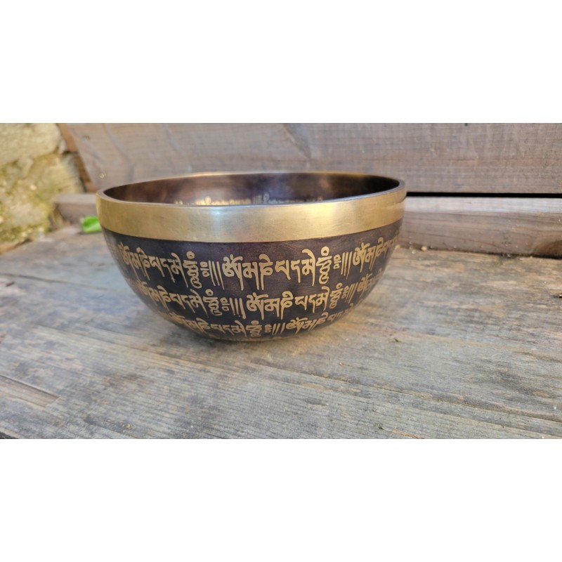 Bol chantant Tibétain 7 métaux 1095grs Bouddha Shakti