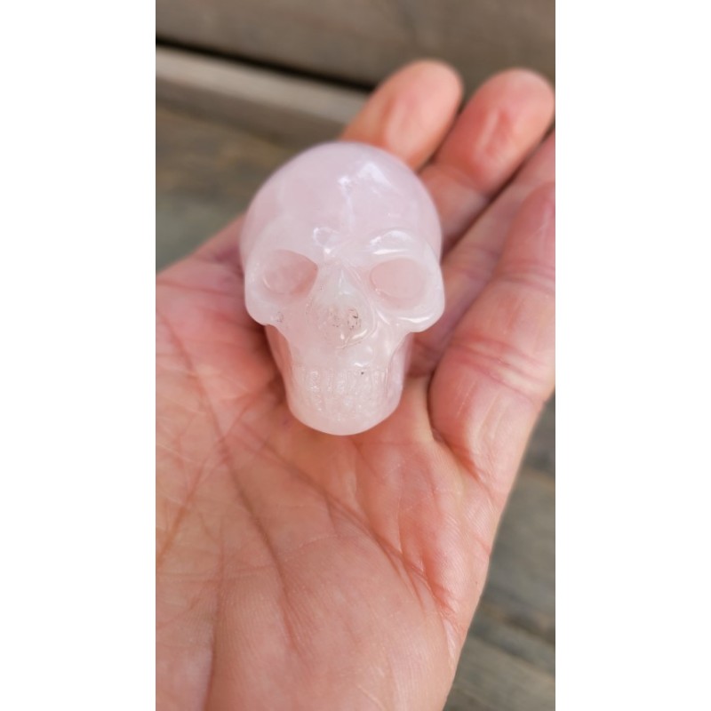 Crâne en Quartz rose 53mm