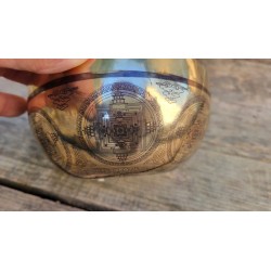 Bol Tibétain 7 métaux gravé 464grs Ganesh